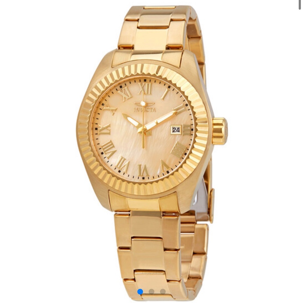 Invicta Watch Angel Champagne Dial Gold-plated Ladies Watch